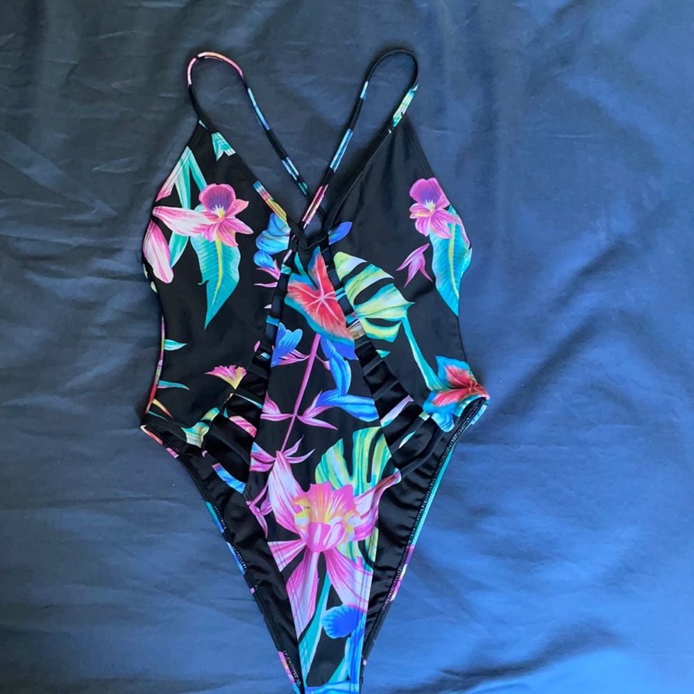 Floral One piece bathing suit